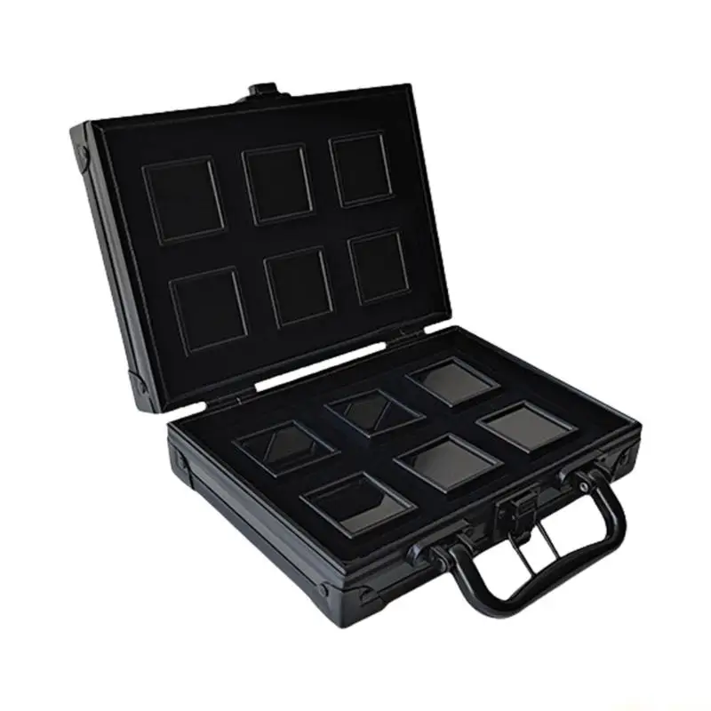 31BF 30/12 Pieces Portable Aluminum Jewelry Storage Case for Home and Travel Use