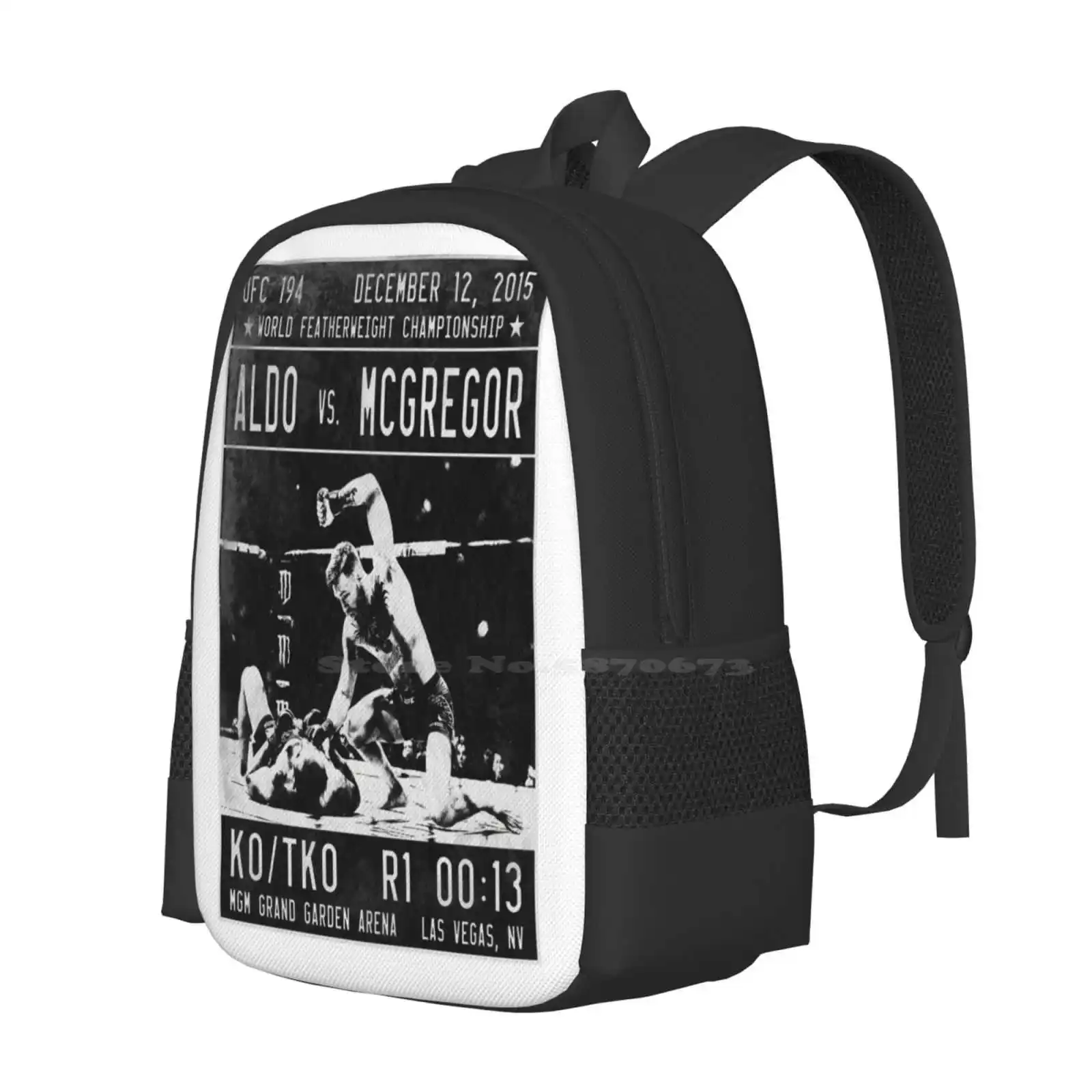 The Record Hot Sale Schoolbag Backpack Fashion Bags 194 Jose Vs Mcgregor Ultimate Fighting Championship Martial Record Breaking