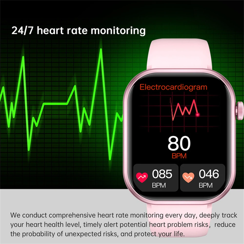 KAIMORUI jam tangan pintar pria dan wanita, arloji cerdas dengan panggilan telepon Bluetooth, monitor tekanan darah, detak jantung koneksi BT