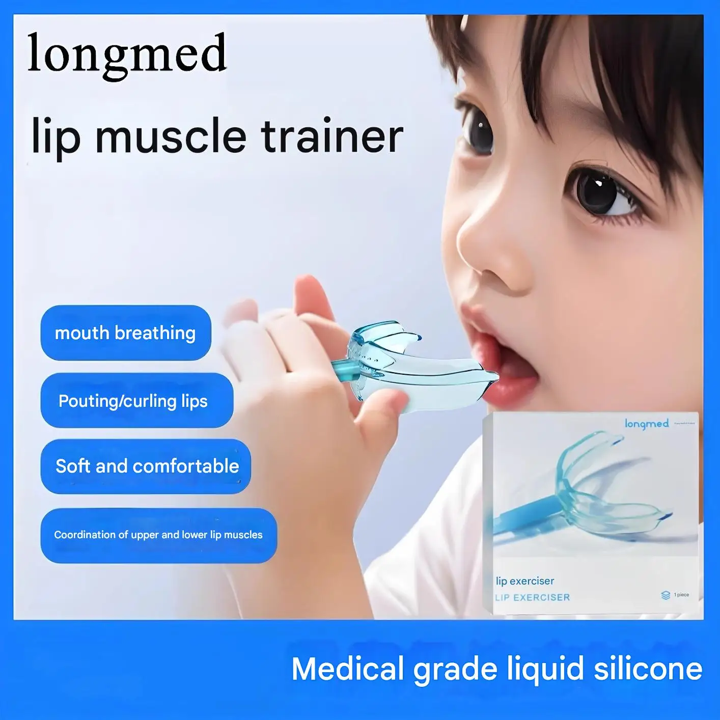 

Portable Tongue Muscle Trainer Improve Oral Correct Facial Muscle Training Mouth Breathing Corrector for Child