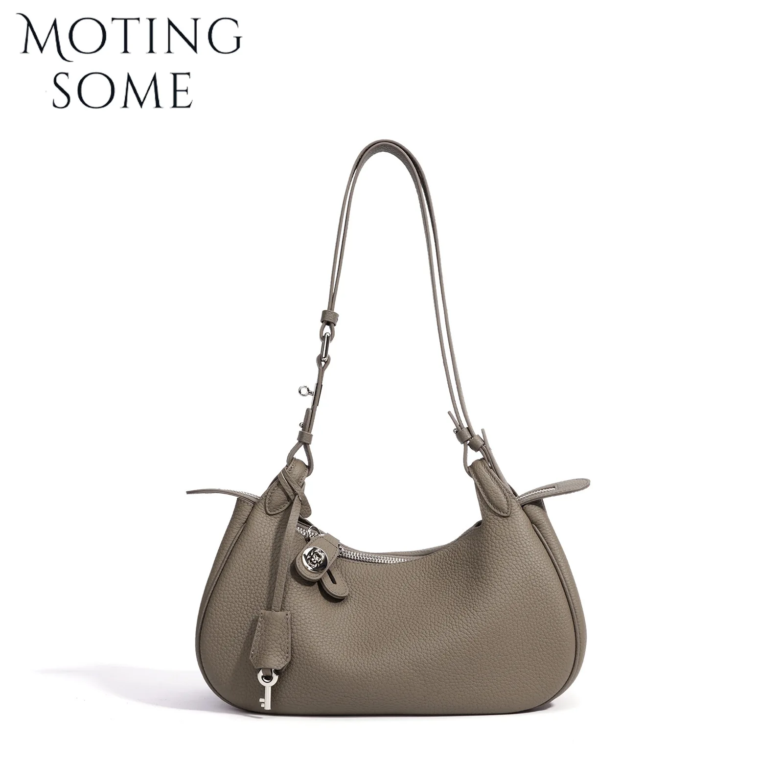 MOTINGSOME Spring Bag Full Grain Woman Bags Shoulder Small Handbag Luxury Designer New in Satchel Underarm Saddle Purse 2026