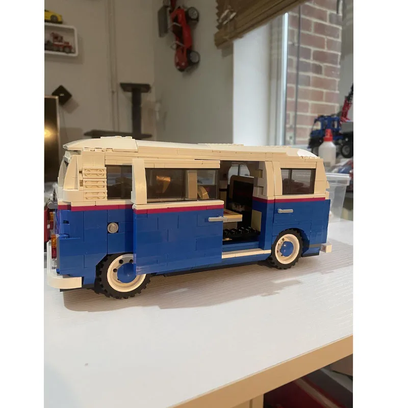 

MOC-88278 Classic T2 Van Blue Building Blocks Model 1145 Parts MOC Creative Boys Kids Birthday Building Blocks Toy Gifts