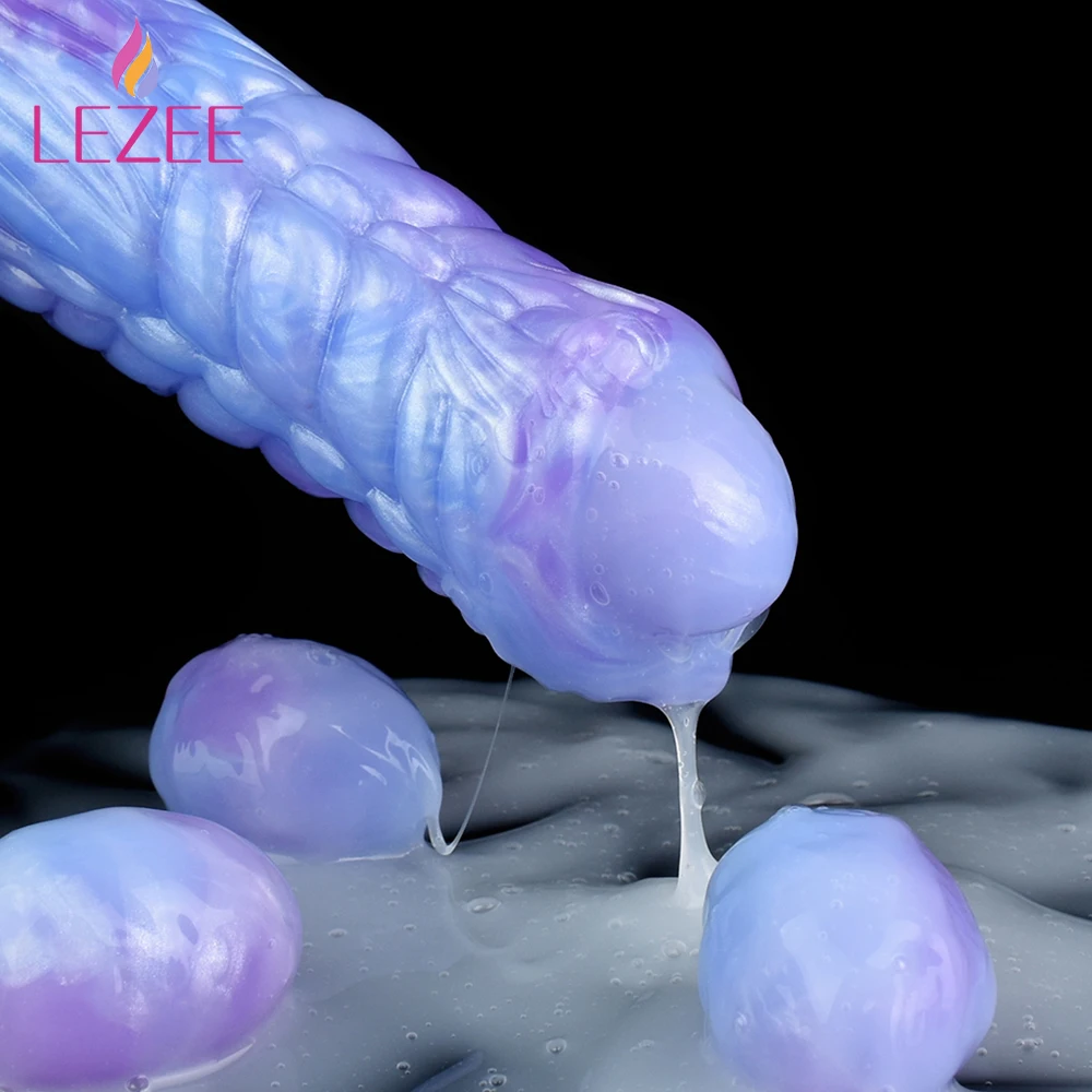 

LEZEE Hollow Drgon Dildo Hand Push Ovipositor Toy Lay Eggs Dildos Ovipositors With Silicone Egg Anal Plug Sex Toys For Women