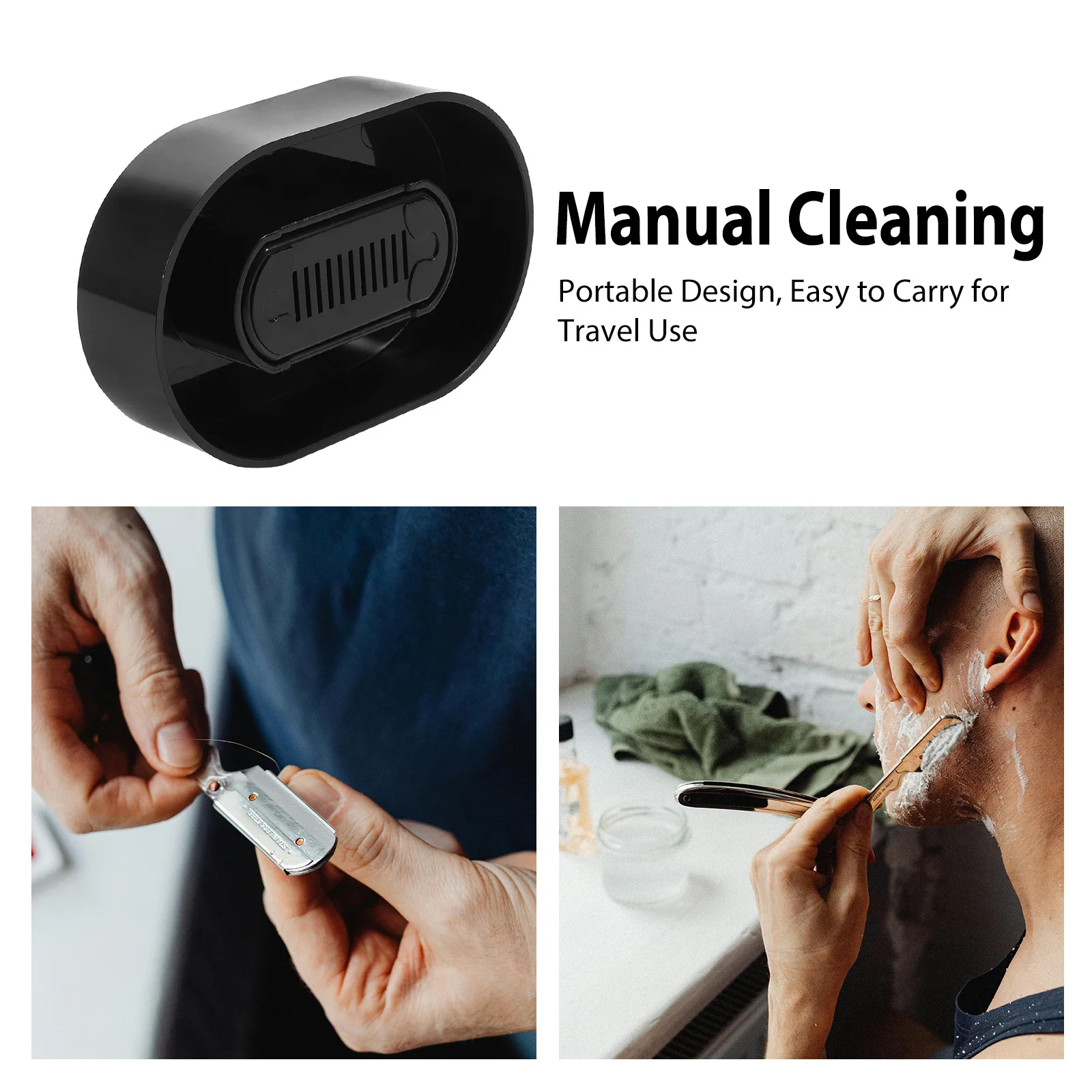 Przenośny czyścik do golarek Mini golarka Narzędzie do ręcznego czyszczenia golarek elektrycznych dla mężczyzn Czyścik do golarek Gadżet podróżny Wydajne golenie