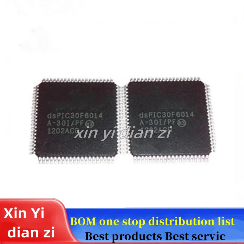 1pcs/lot DSPIC30F6014A-30I PF DSPIC30F6014  QFP80 Digital Signal Processor and Controller ic chips in stock