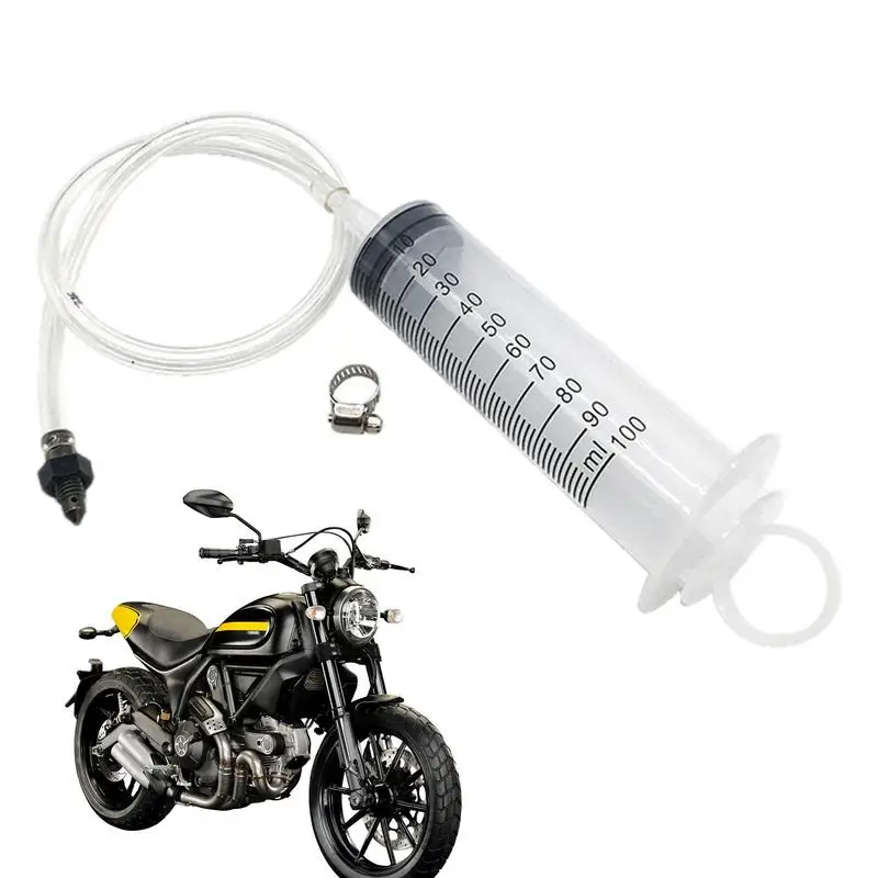 Bike Hydraulic Disc Brake Oil Bleed Kit Portable Motorcycle Bleeder With Tubing Screws Oil Disc Pump Hose Repair Tool Portable