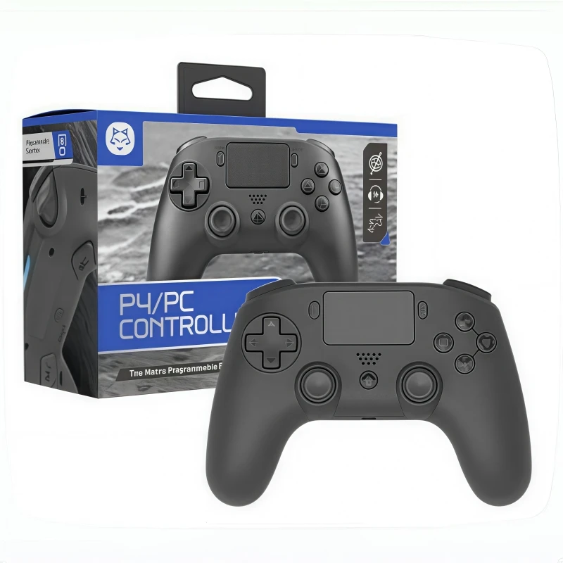 Private Model Ps4pc Wireless Controller Button Programmable Dual Vibration Motor Ps Game Console Computer Wireless Controller