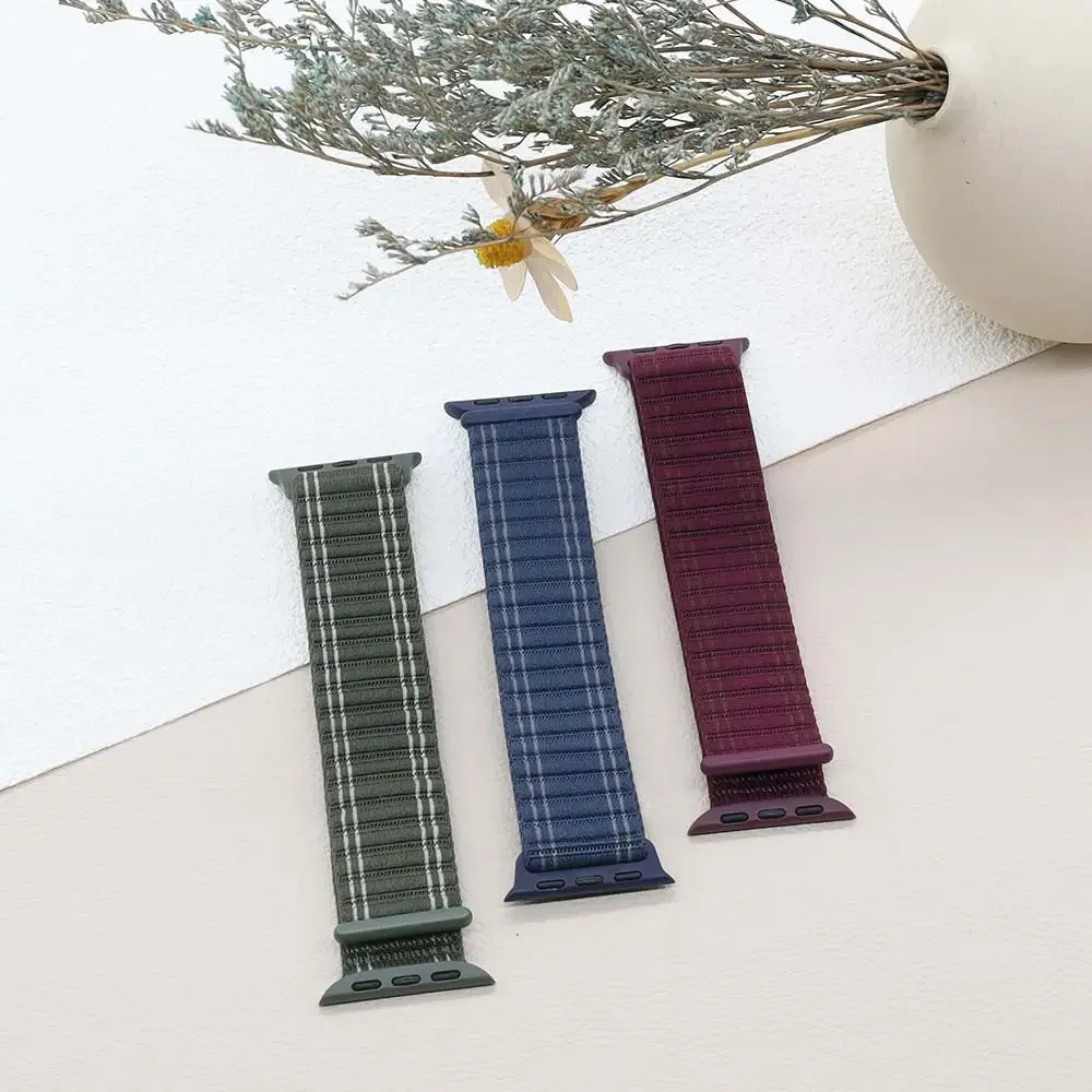 Ремешок нейлоновый для Apple Watch Band 10 9 8 40 мм 44 мм 41 мм 46 мм 42 мм 45 мм, браслет correa для iWatch series 7 6 5 4 se 3 Ultra 49 мм