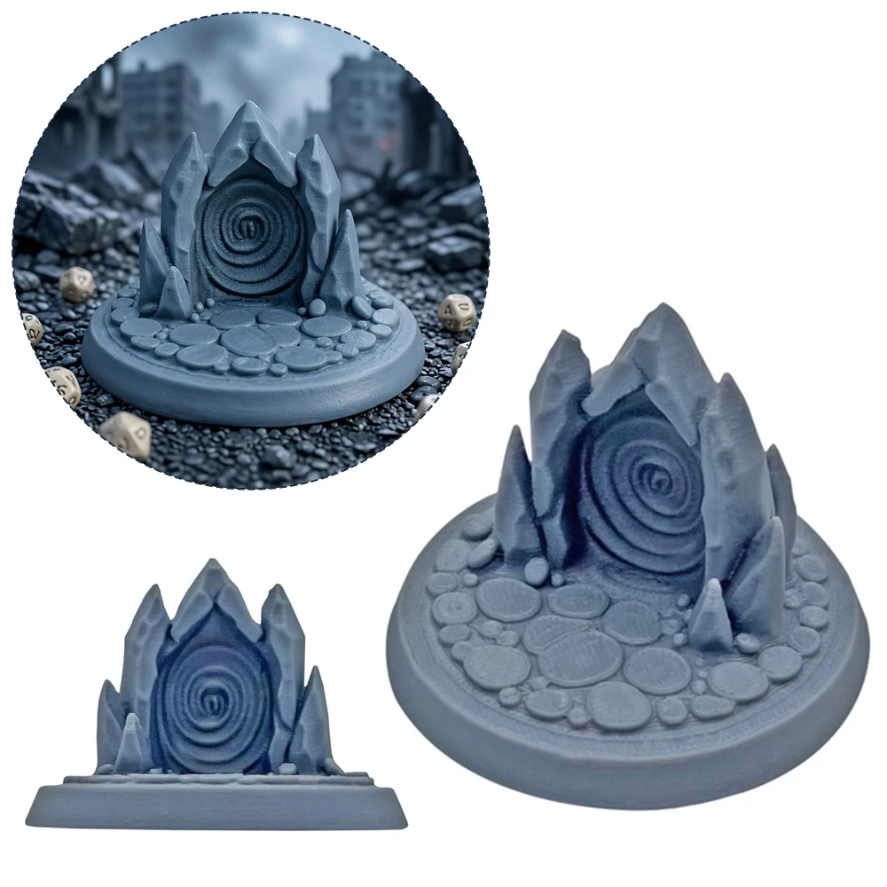 Miniatura de Terreno 3D Impressa para Jogos de Tabuleiro D&D: Portal de Chamada Stargate para Terrenos Variados - Cenário de Wargaming