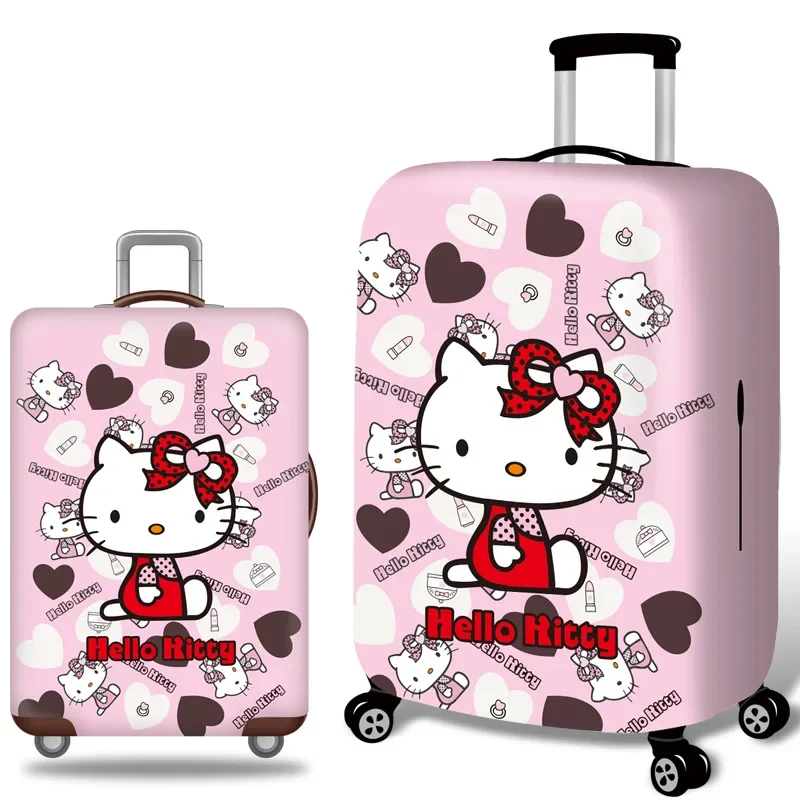 Hello Kitty Cartoon walizka podróżna pokrywa ochronna pokrowiec na bagaż dla 18-32 cali śliczne kobiety dziewczęta Anime wózek kurz Case prezent