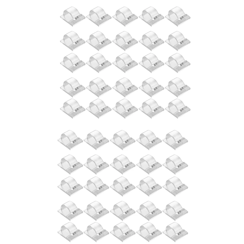 

Крючки для уличных гирлянд Зажимы 50 упаковок зажимов Прозрачный световой крючок с 50 водонепроницаемыми клейкими подложками для ламп на Рождество