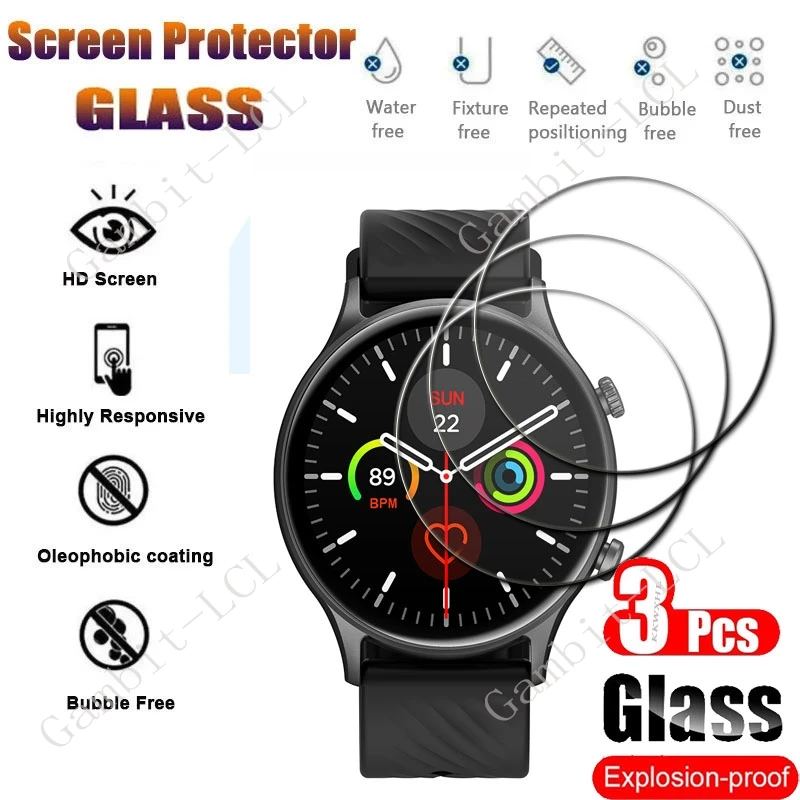 3PCS 9H Tempered Glass Screen Protector For Zeblaze Btalk 2 Lite GPS Smart Watch Btalk2Lite 2Lite Sport SmartWatch Cover Film