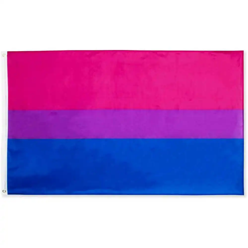 Bisexual Flag 3x5 Ft LGBT Bi Pride 90x150cm Polyester Rainbow Banner Brass Grommets Home Party Outdoor Decoration Parades