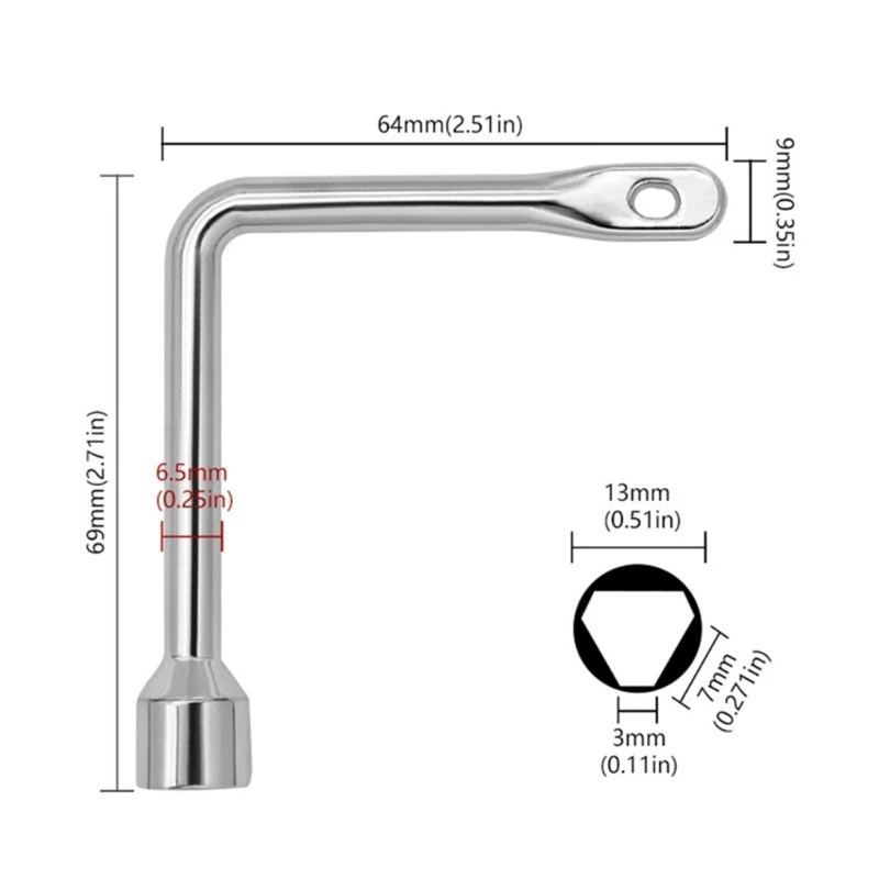 ipiip Multi-Functional Utility Key Plumbers Tool Key Cabinet Spanners Key Socket for Radiators Electric Elevator