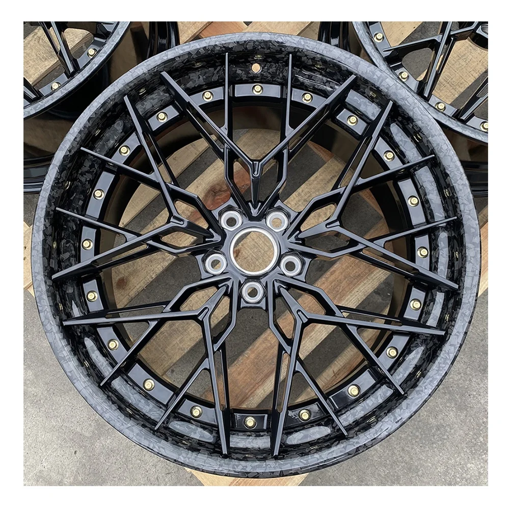 【Hot】 Forged Wheel Rims 20 21 22 24 Inch 2 Piece Style Alloy Racing Car Wheels Custom 5x112 5x120 5x114.3 Carbon Fiber Wheels
