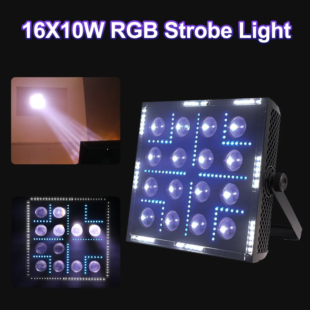 

16X10W beam 96pcs LED RGB beads+COB Cold Strobe Light with Wash Effect for DJ Disco Party Wedding Show Club Lighting