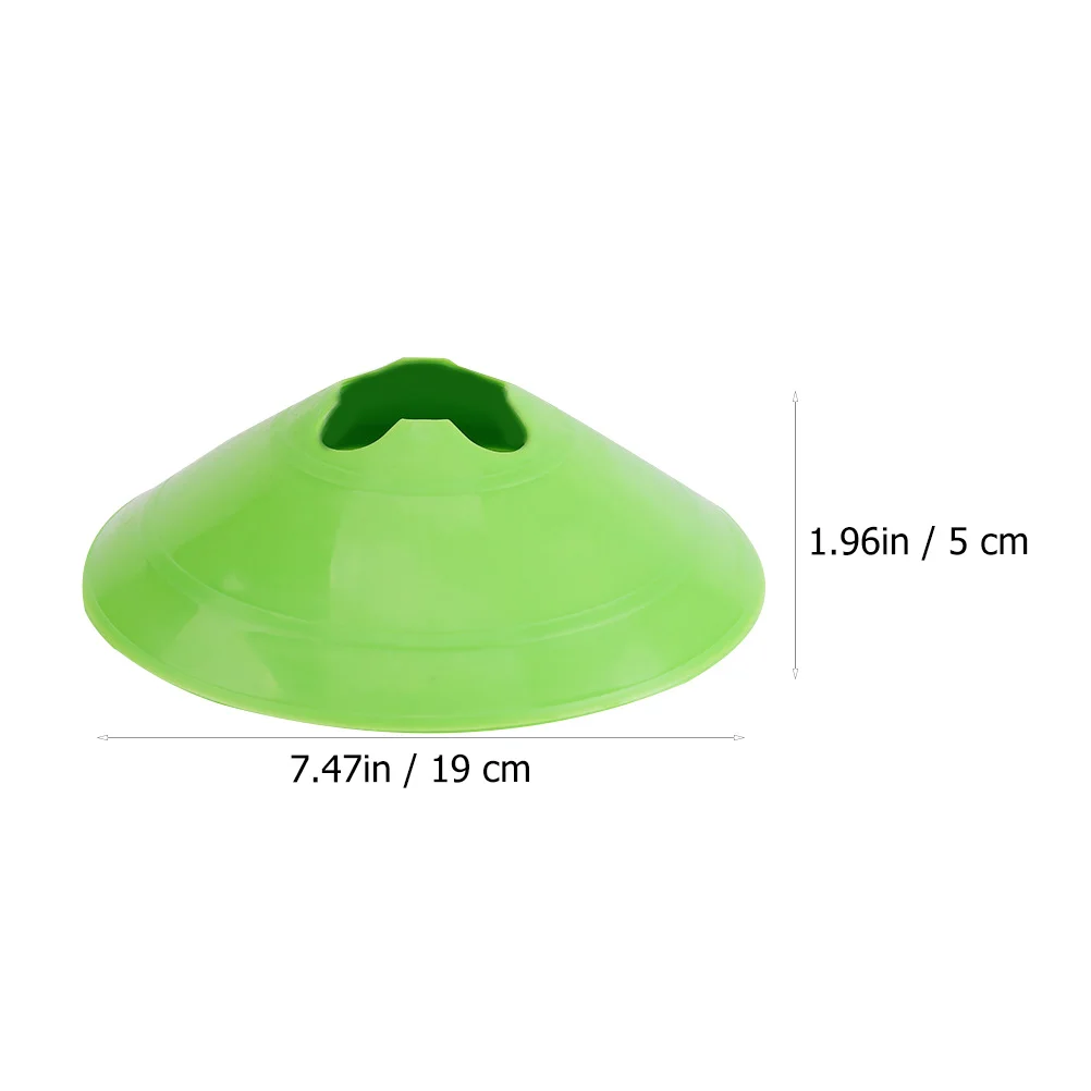 10 pçs cones de treinamento de futebol discos marcadores de plástico duráveis de cores brilhantes para prática de futebol sinal de equipamentos esportivos ao ar livre