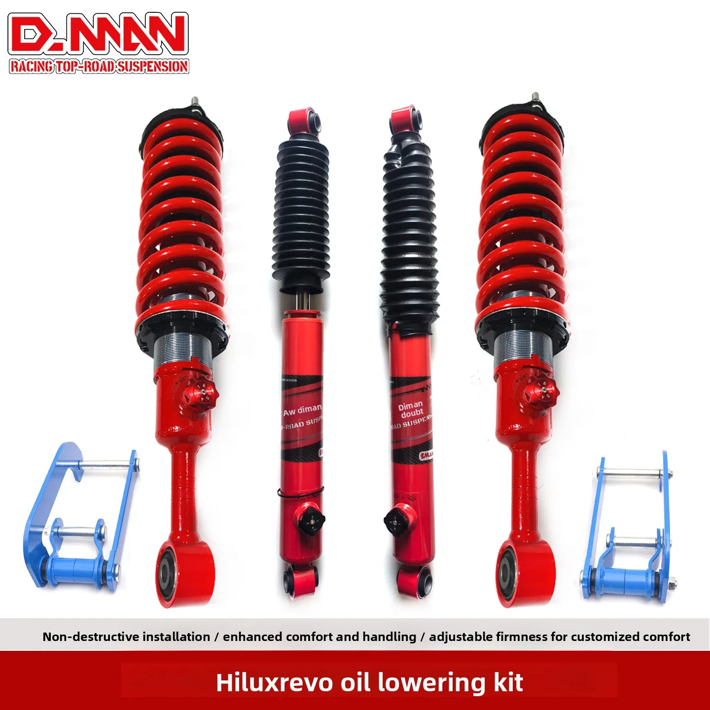 New Shock Absorber Chassis Upgrade Kit For Hilux REVO 2-inch Lift Includes Suspension Brackets Made In China view 5
