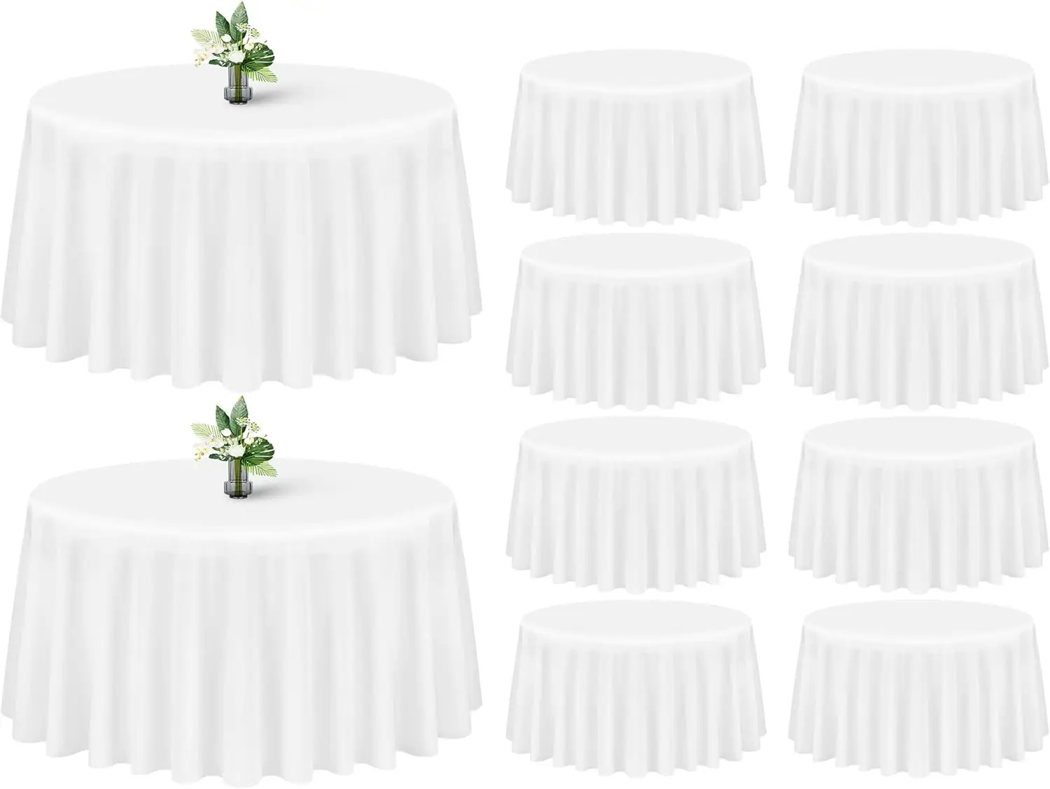 Tablecloths for Round Tables Washable Decorative Fabric Table Covers for Wedding Dining Party Banquet Buffet