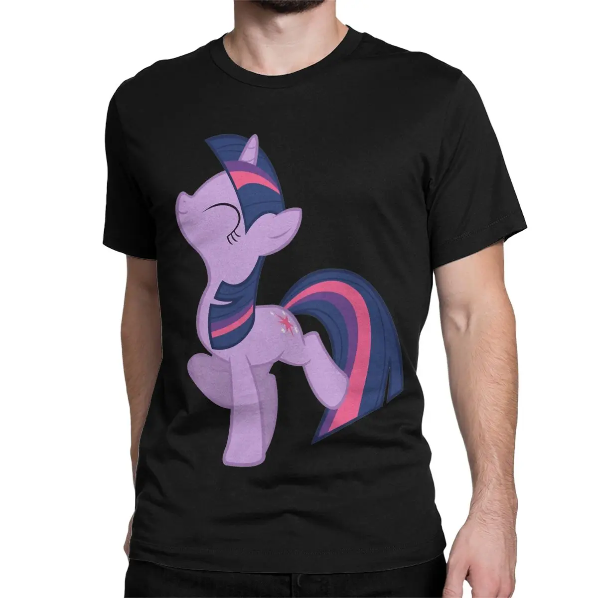 Who's A Cute Twilight Sparkle Men Women T Shirts Funny Tee Shirt Short Sleeve Round Neck T-Shirts 100% Cotton Plus Size Clothing