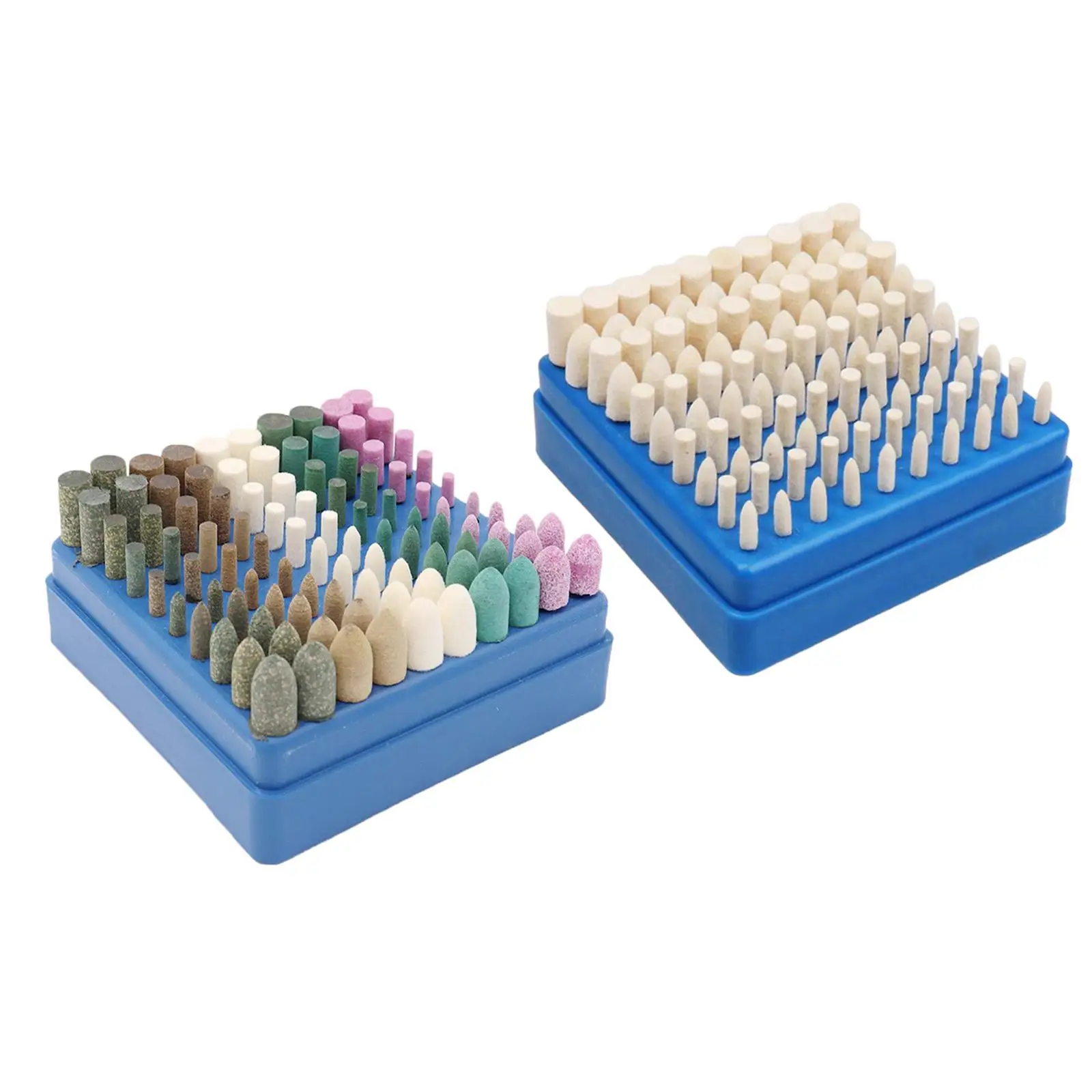 

100pcs Grinding Heads, 3mm Shank Assorted Accessory, Mounted Point Wheel Head Kit Polish Rotary Tools