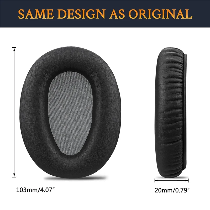 1Pair Foam Ear Pads Cushion Leather Earpad for Sony WH-CH700N (WHCH700N) & MDR-ZX780 (ZX780DC)/MDR-ZX770 Headphones