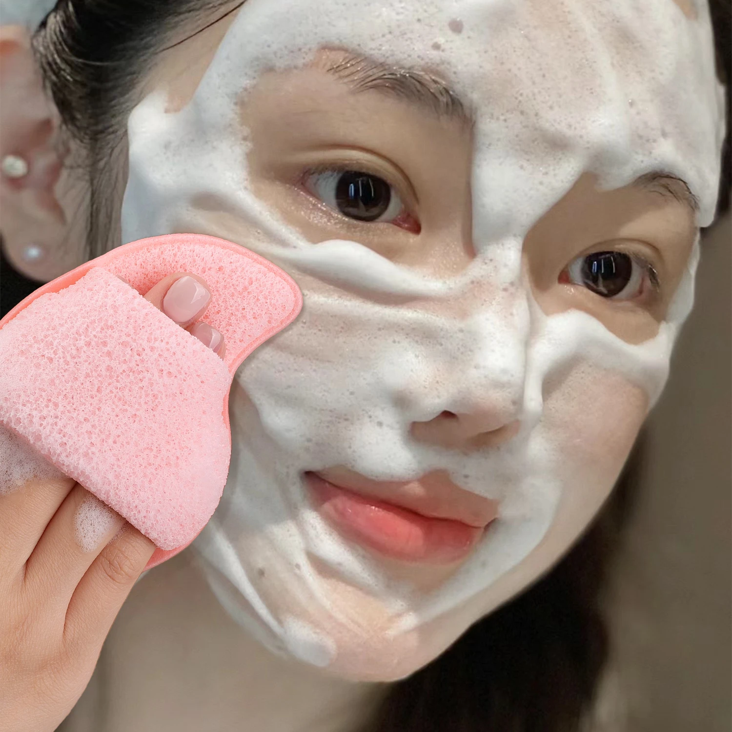 1/3 Uds mascarilla de barro esponja de limpieza exfoliante eliminación de espinillas esponja de lavado de cara limpiador removedor de maquillaje esponja de espuma almohadillas de limpieza facial