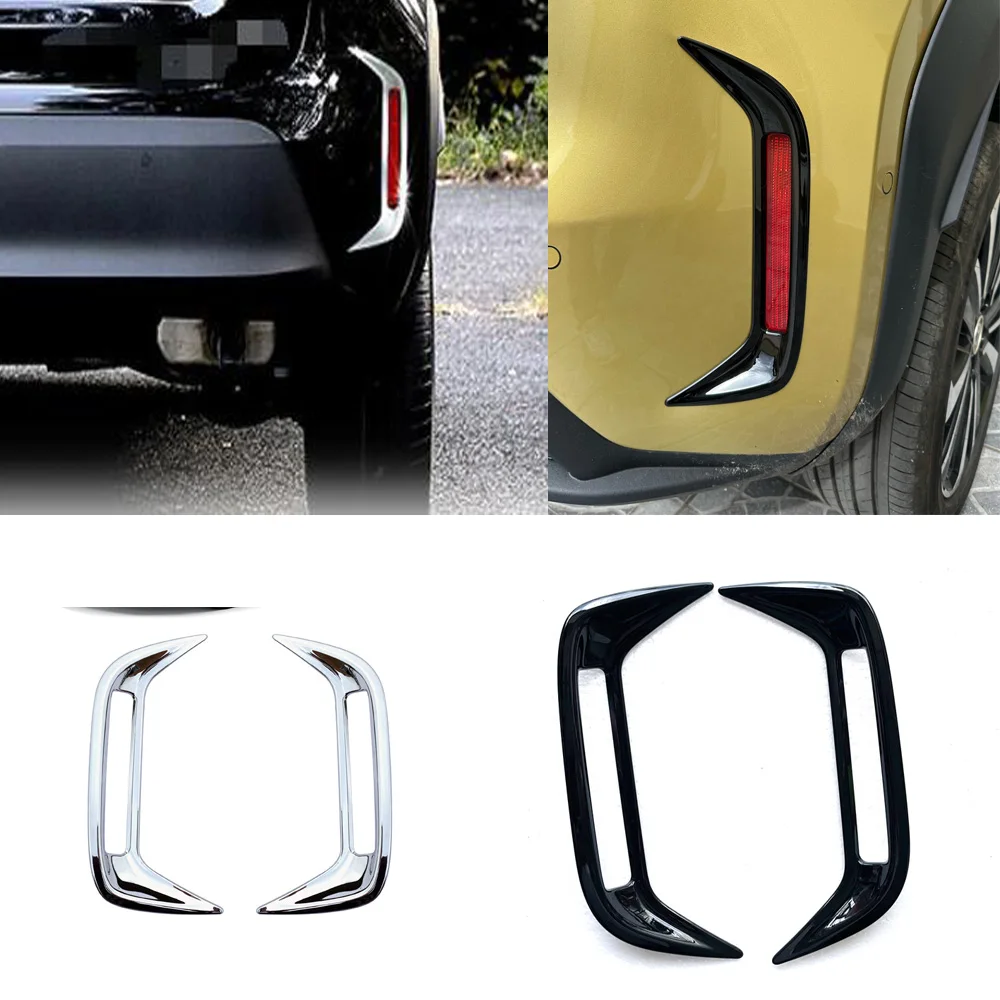 For Toyota Yaris Cross 2020 2021 2022 ABS chrome Rear Fog Light Lamp Foglight Decoration Bezel Sticker Cover Trim Accessories