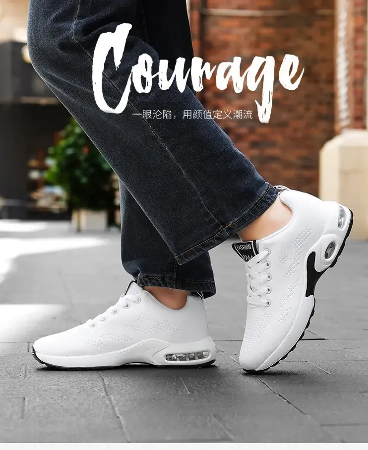 2025 موضة النساء أحذية رياضية الدانتيل يصل أحذية رياضية نسائية حجم كبير أحذية منصة لينة تنفس Zapatillas Mujer الأحذية النسائية