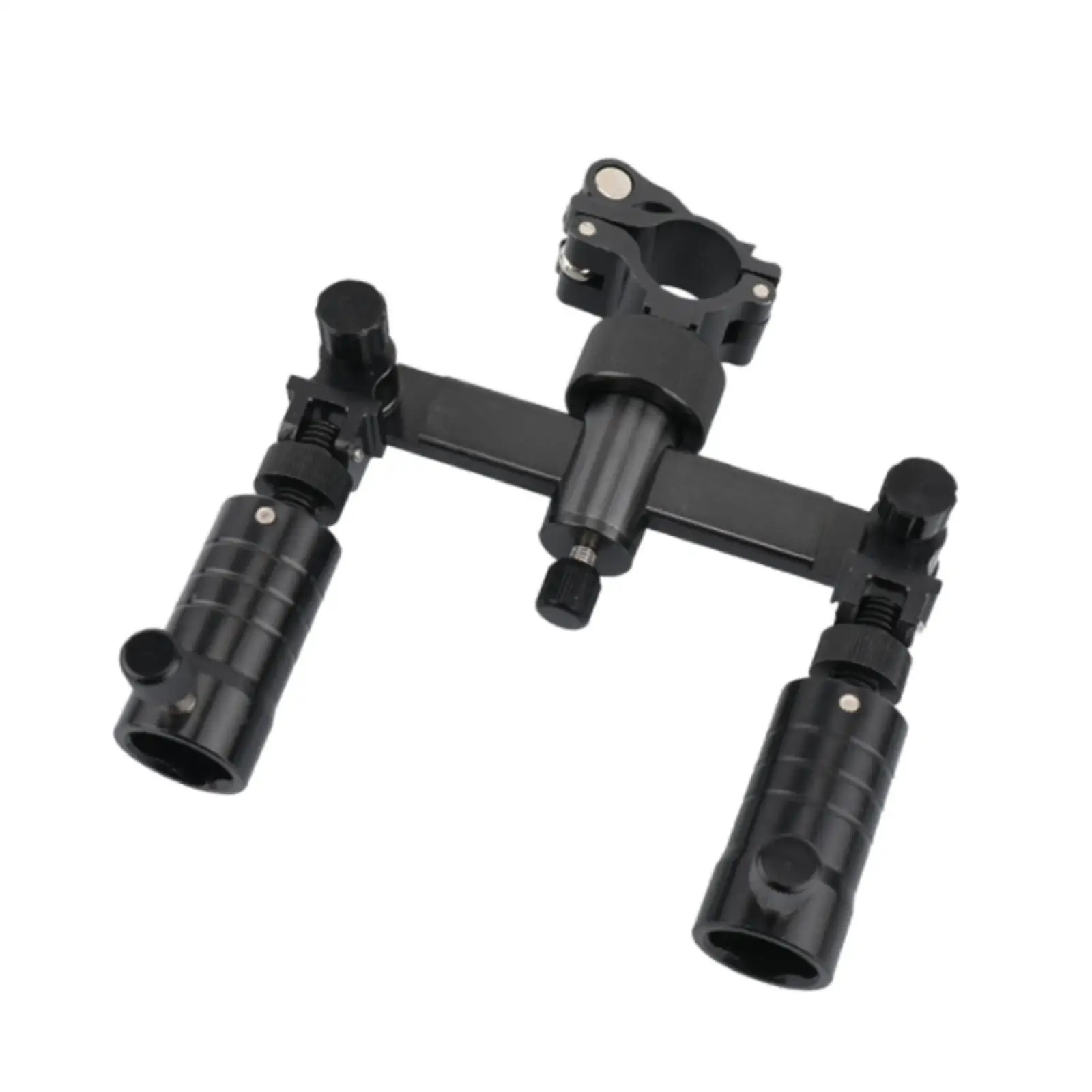 Double Turret Bracket Fishing Pole Racks Sturdy Double Pole Corner Frame Fishing Rod Support for Square Fishing Chair Outdoor