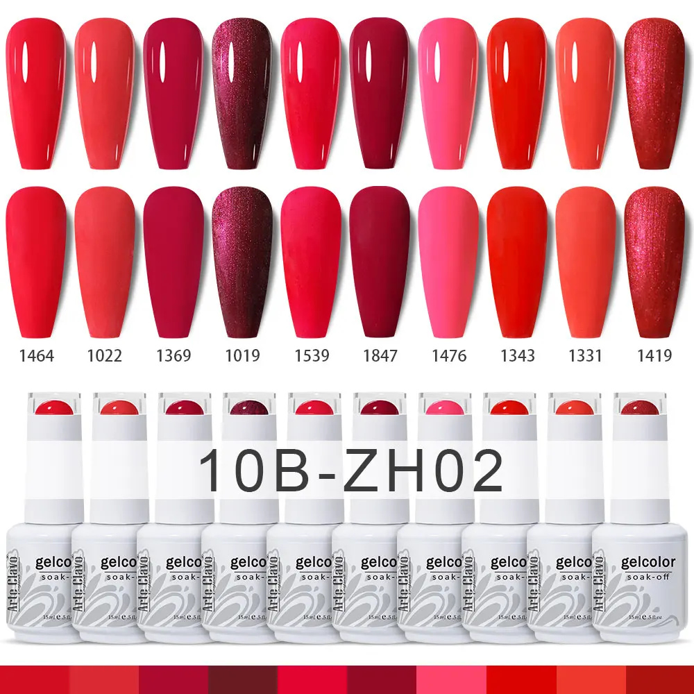 

Arte Clavo, 10 шт./компл., набор гель-лаков для ногтей, УФ-светодиодный полуперманентный гибридный гель-лак для маникюра, нужен базовое верхнее покрытие, замачиваемые ногти