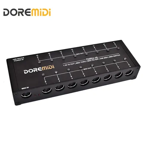 DOREMiDi MIDI THRU-16 박스 필터 및 스위치 컨트롤러