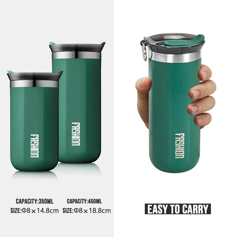 Thermal Mug Thermo for Coffee Water Bottle Stainless Steel Cup Thermal Insulated Vacuum Flask Tumbler Leakproof Travel Drinkware