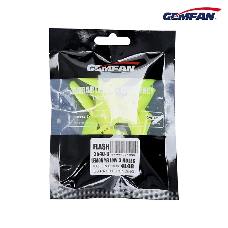 8 أزواج (8CW + 8CCW) Gemfan Flash 2540 2.5 بوصة 3 شفرات المروحة 3 فتحات 1.5 ملم (لون عشوائي) لطائرات بدون طيار RC FPV 2.5 بوصة