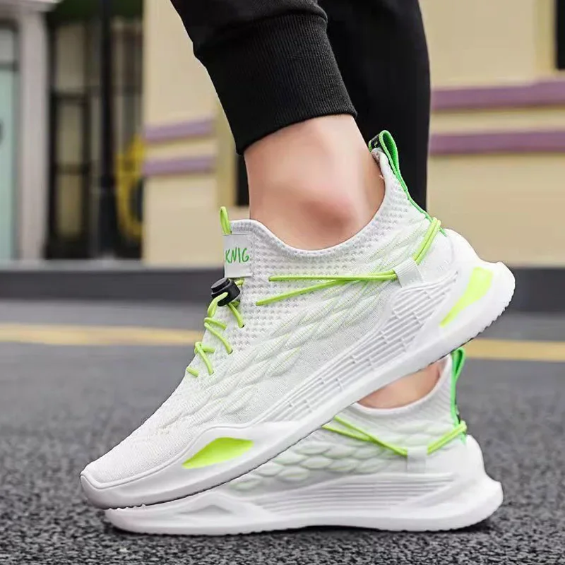 Men Sports Shoes 2024 Summer Fashion Black Casual Running Shoe Spring Breathable Mesh Sneakers Thick Bottom Non-Slip Zapatillas