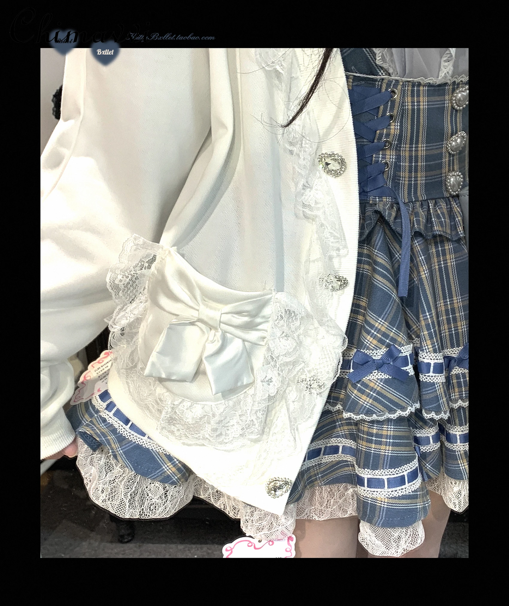 Original Sweet Girl Long-sleeved Lolita Sweatshirt Spring and Autumn New Japanese Mine Loose Lace Ribbon Bow Cardigan Hoodies