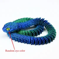 3D Printed Snake Movable Joint Fidget Toy Figurine Simulation Snake Office Desktop Ornament Gifts Crafts Figurines Miniatures 3