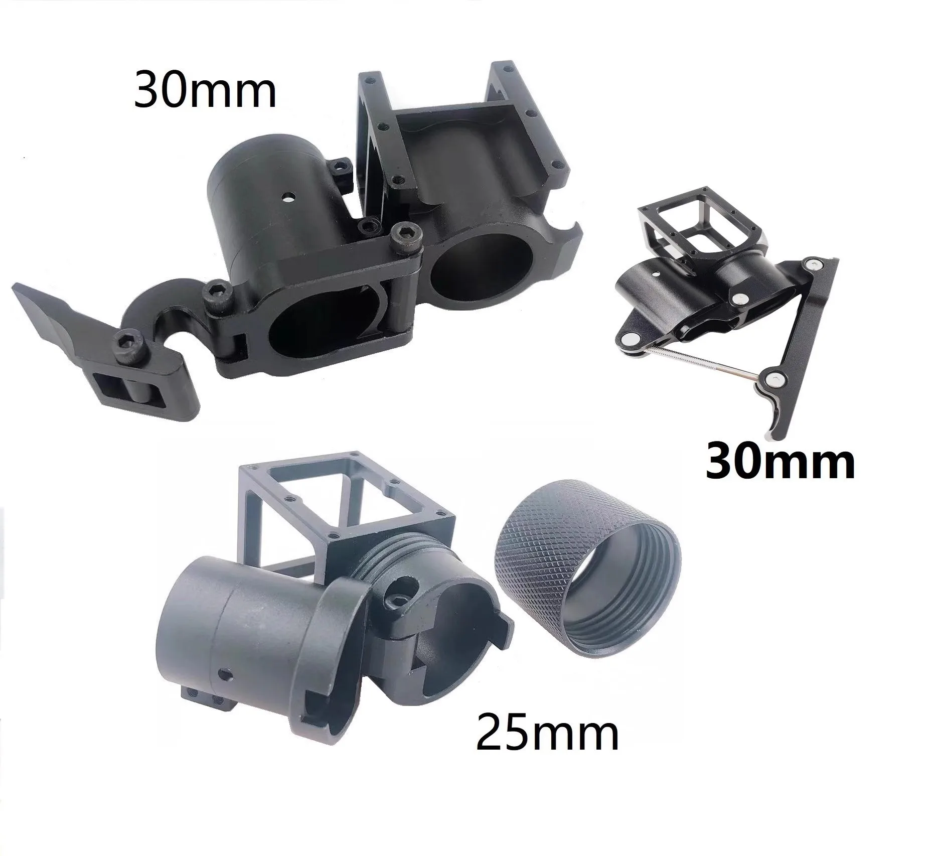

Fixed base center plate with a diameter of 25/30mm for pipe. Cross-fold component of agricultural spraying machine. Anti-fall-of