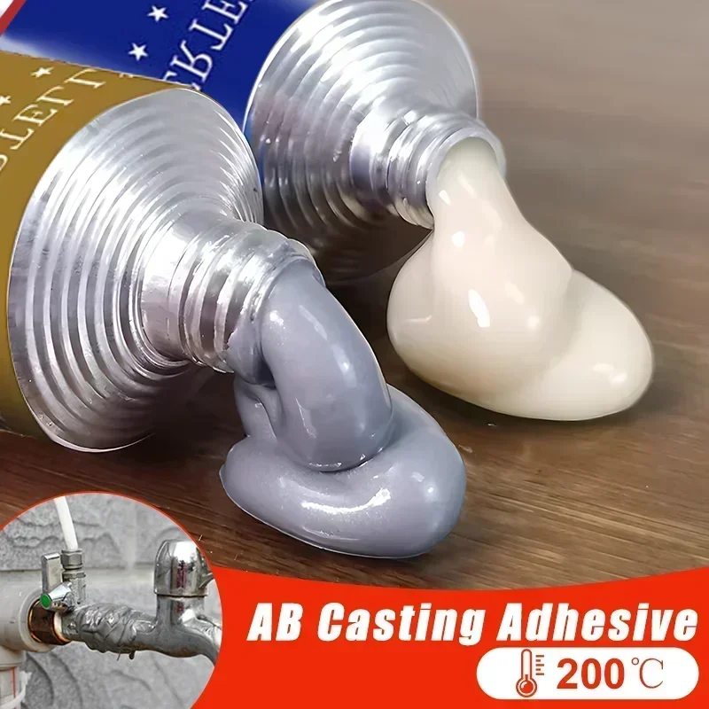 

Strong Caster Glue Cold Welding For Metal Stainless Steel Aluminum Alloy Repair Tool Radiator High Temperature Resistant AB Glue