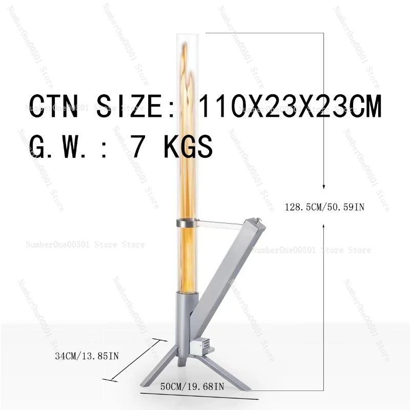 

Rocket Stove Heater Portable Stainless Steel for Home Camping Pellet Glass