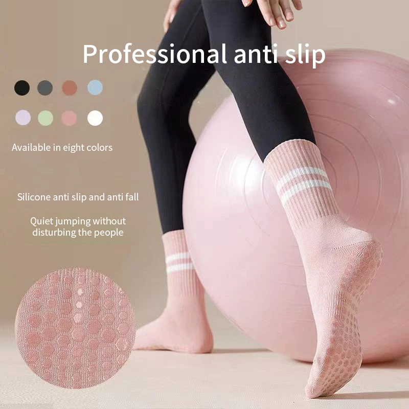 Yoga Qualität Bandage neue Socken rutsch feste schnell trocknende hoch dämpfende Pilates Balletts ocken guter Griff für Frauen Baumwolle Fitness-Socken