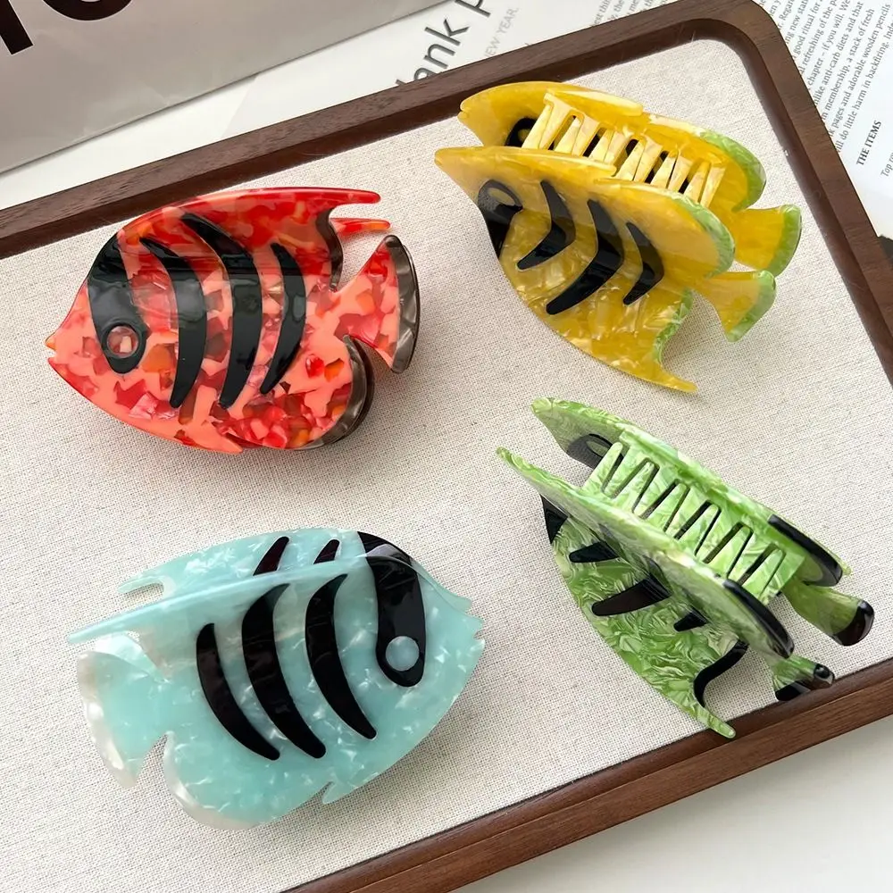 Acetic Acid Acetate Animal Hair Claw Tropical Fish Ocean Series Sea Creature Hair Clip Headdress Cartoon Big Shark Clip Girl