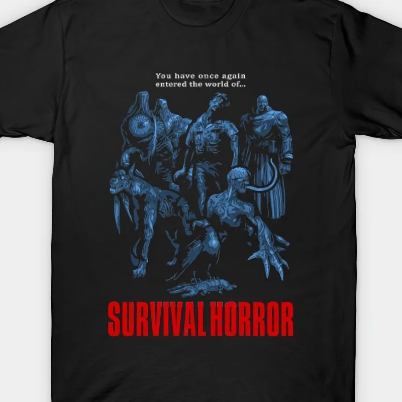 Devil 2 Survival Terror Damaged T-shirt Biohazard Game T-shirt Men's T-shirt Summer New Style Unisex Retro T-shirt