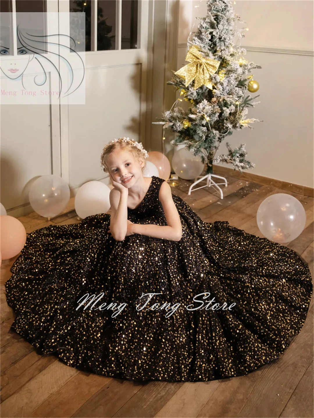 ที่กําหนดเองชุดสาวดอกไม้ดอกไม้เย็บปักถักร้อยผ้าคลุมไหล่แขนกุดสําหรับงานแต่งงานงานเลี้ยงวันเกิดชุดเจ้าหญิง