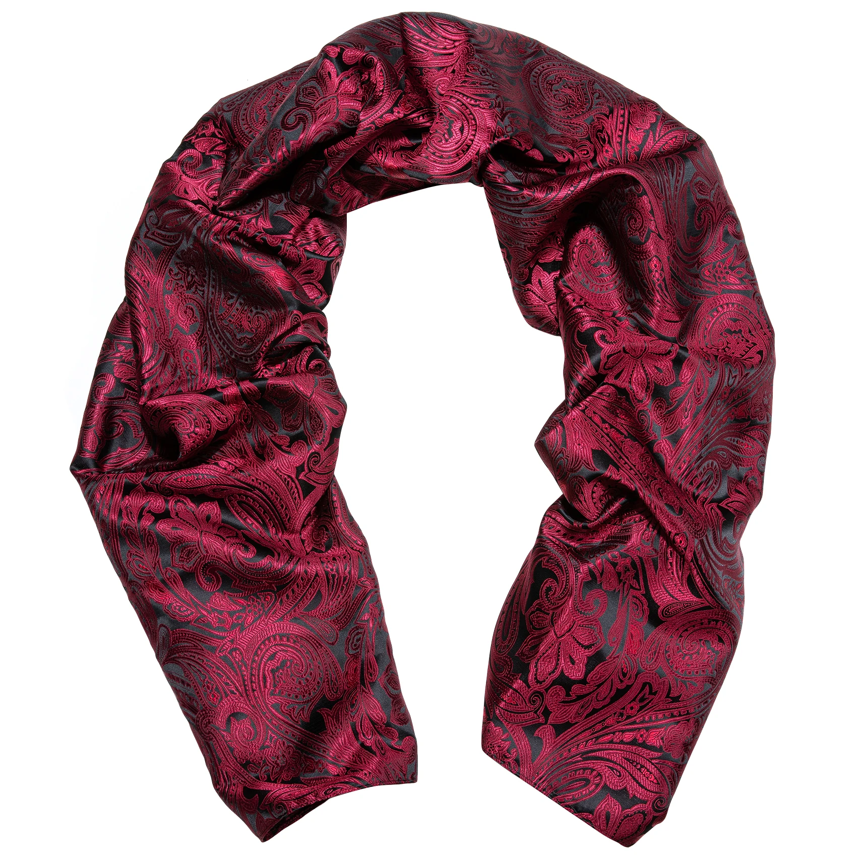 Fashion Silk Scarf Men Women Luxury Band Designer Red Paisley Shawl Banadanna Foulard Pashmina Casual 160cm*50cm Barry. Wang