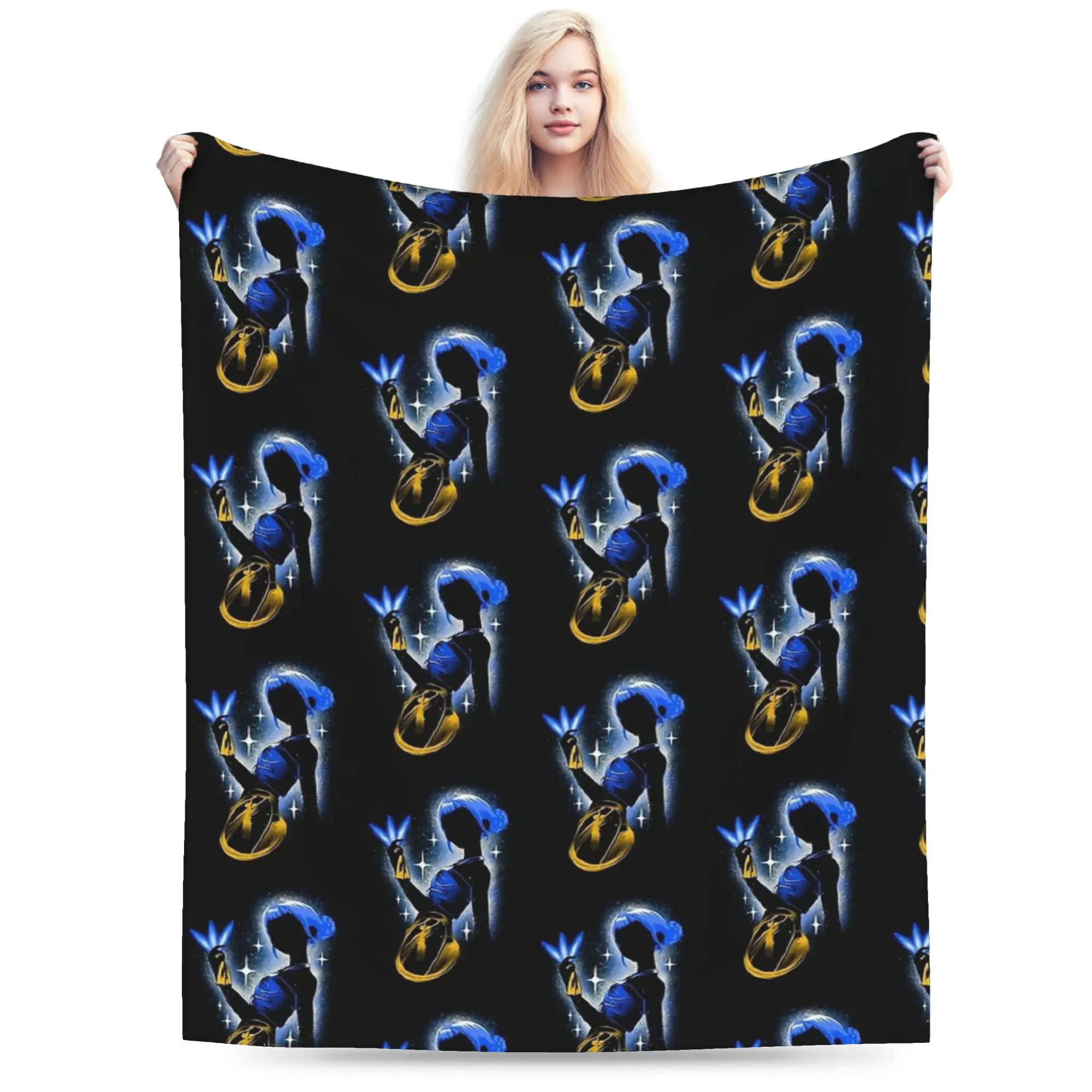 

Kpop Demon Hunters Mira Shadow Blankets Warm Fashion Plush Throw Blanket For Kids Couch Bed Flannel Bedspread Bed Cover