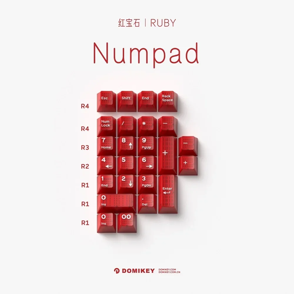 Domikey Ruby Cherry Profile abs doubleshot backlit keycap for mx
