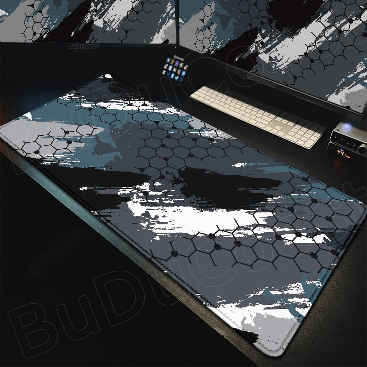 Cool XXL Rubber Large Mousepad Hexagon Geometric Art Game Mouse Pad for Game Laptop Table Decoration Office Non-slip Deskmat Rug