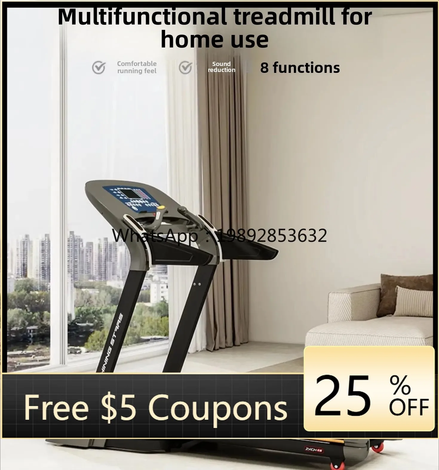 

ZZ silent treadmill, professional folding multi-function electric treadmill exercise machine