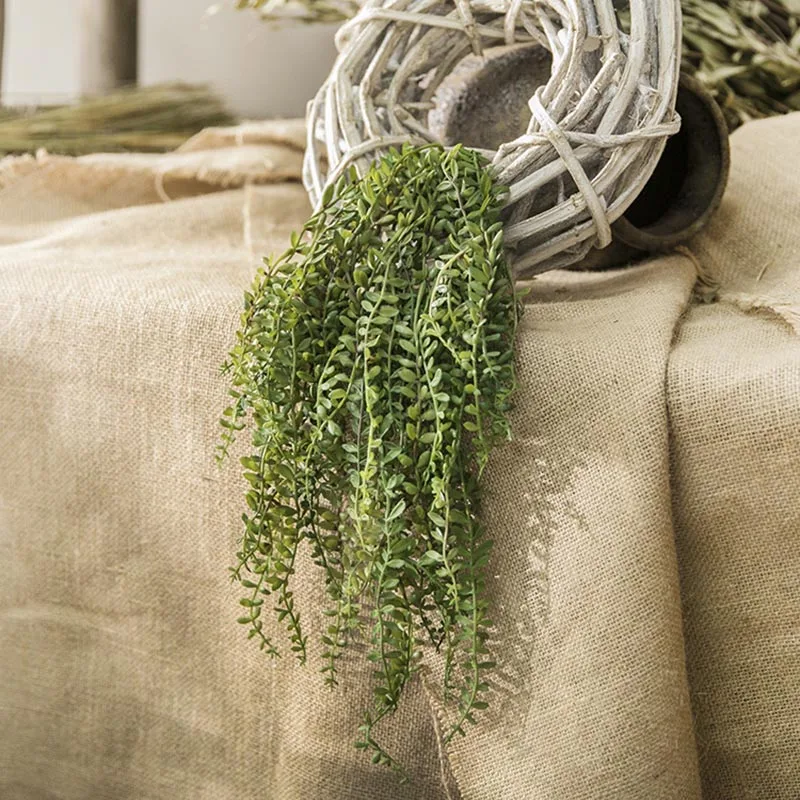 Artificial Succulents Pearls Fleshy green Vine branches wall Hanging Plastic Rattan plants fall home wedding decoration flower